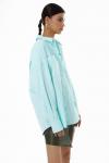 Акцентная oversize-рубашка из смесового хлопка TOPTOP
