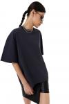 Oversize-футболка из смесового хлопка TOPTOP