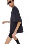 Oversize-футболка из смесового хлопка TOPTOP