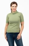 Водолазка женская, рибана с лайкрой, светло-зеленый (657-7)