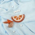 "Klart" набор для вышивания 10-002   "Брошь. Долька апельсина"