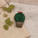 "Klart" набор для вышивания 10-005   "Брошь. Кактус"