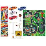 Коврик игровой MEGAPOLIS с машинкой 1:60 и аксессуарами, ассорт., туба. Инерционный механизм. Арт.67614