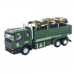Грузовик 1:48 MILITARY AUTOTRUCK для перевозки солдат. Инерционный механизм. Арт.34136