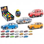 Машинка 1:60 РОССИЙСКИЕ СОВРЕМЕННЫЕ АВТО ассорт., яйцо-сюрприз в дисплее 15 шт. Арт.51349