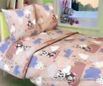Постельное белье из бязи 125 г/м2 "Сказочная страна" 110*140 (диз.: 140 Панды 1/1 бежевый)