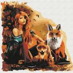 KHM0052 Картина по номерам (30х30) ЛЕСНЫЕ ДРУЗЬЯ (19 цветов) 1/23