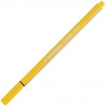 Ручка капиллярная (линер) BRAUBERG Aero, ЖЕЛТАЯ, трехгранная, металлич. наконечник, 0,4мм,142248