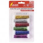 Блестки для декора (глиттер) ОСТРОВ СОКРОВИЩ, НАБОР, 6 цветов по 6,5 грамм, блистер, 661550