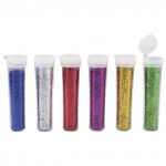 Блестки для декора (глиттер) ОСТРОВ СОКРОВИЩ, НАБОР, 6 цветов по 6,5 грамм, блистер, 661550