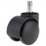 Колеса (ролики) BRABIX для кресла, пластиковые, КОМПЛЕКТ 5шт, шток d11мм, черные, в коробе, 532008