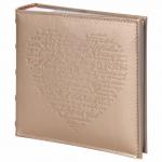 Фотоальбом BRAUBERG "I love you" на 200 фото 10*15 см, под кожу, бум. стр, переплет, бокс, 391175