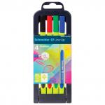 Набор капиллярных ручек (линеров) SCHNEIDER, 4шт., АССОРТИ, Line-Up, трехгранные, линия 0,4мм,191094