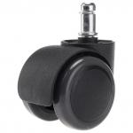 Колеса (ролики) BRABIX для кресла, прорезиненные, КОМПЛЕКТ 5шт, шток d11мм, черные, в коробе, 532009