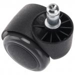 Колеса (ролики) BRABIX для кресла, прорезиненные, КОМПЛЕКТ 5шт, шток d11мм, черные, в коробе, 532009