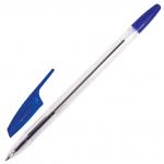 Ручка шариковая BRAUBERG X-333, СИНЯЯ, корпус прозрачный, узел 0,7мм, линия 0,35мм, 142405