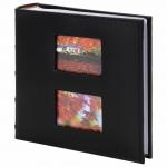 Фотоальбом BRAUBERG "Autumn" на 200 фото 10*15 см, под кожу, бумажные страницы, бокс, черный, 391191