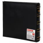 Фотоальбом BRAUBERG "Autumn" на 200 фото 10*15 см, под кожу, бумажные страницы, бокс, черный, 391191