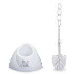 Ерш для унитаза  С ПОДСТАВКОЙ угловой, "БЛЕСК", белый мрамор, IDEA, М 5012