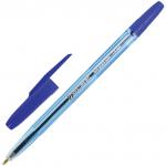 Ручка шариковая BRAUBERG Carina Blue, СИНЯЯ, корпус тонированный синий, 1мм, линия 0,5мм, 141669