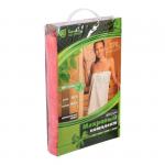 Махровая накидка для женщин, для бани и сауны, голубая, 140х80см, Банные штучки/6