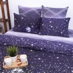 Наволочка бязь 206452 Песня звезд основа 2 фиолетовый в упаковке 2 шт