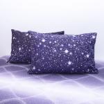 Наволочка бязь 206452 Песня звезд основа 2 фиолетовый в упаковке 2 шт