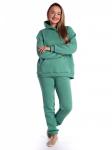 Брюки женские футер 3-х нитка с начесом "Рокси зелень"