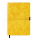 Бизнес-блокнот недатированный, А5, арт.50466/ 15 ДЖИНС ДЕЛАВЭ ЖЕЛТЫЙ (кожзам, 211х146 мм, 96л., мягкий переплёт, чёрный офсет 70 г/м2, блинтовое тиснение, без печати, печать форзаца: печать фольгой, ниткошвейный, закладка: одно ляссе, ПЭТ-пакет)