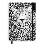Бизнес-блокнот, А5, арт. 51531/ 15 ЛЕОПАРД (150x212 мм, 96 л., твёрдый переплёт 7БЦ, ниткошвейный, флок, белый офсет 70 г/м2, печать в одну краску, точка, справочный материал: нет, печать форзаца: печать пантоном, закладка: одно ляссе, ПЭТ-пакет)