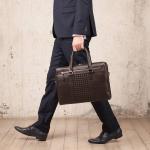 Деловая сумка Lakestone Bramley Brown из кожи для ноутбука