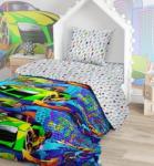 КПБ 1.5 бязь "Juno" (70х70) рис. 13293-1/16092-1 Неоновая машина