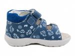 122089-21 син/бел Сандалии для мальчиков (24-25)/6