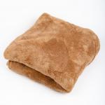 Плед "Короткий мех", коричневый, 220*240 см                             (no-100161)