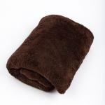 Плед "Короткий мех", шоколадный, 220*240 см                             (no-100168)