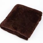 Плед "Короткий мех", шоколадный, 220*240 см                             (no-100168)