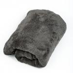 Плед "Короткий мех", стальной, 220*240 см                             (no-100165)