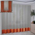 Занавеска №3-02, оранжевый, 280*270 см                             (rt-100287)