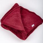 Плед "Короткий мех", красный, 220*240 см                             (no-100162)