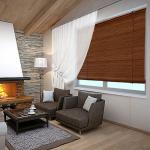 Бамбуковая рулонная штора "Нагоя", коричневый, 100 см-A                             (u-7004-100-A)