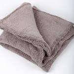 Плед "Короткий мех", серый, 220*240 см                             (no-100164)