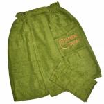 Махровый набор для сауны "С легким паром" (мужской, хаки)