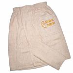 Махровый набор для сауны "С легким паром" (мужской, бежевый)