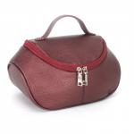 Бьюти-кейс жен натуральная кожа Варвара-162-3,  1отд,  вишневый флотер металлик (4458)  234173