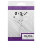 Кабель USB Lightning Krutoff Classic (0,2m) белый (пакет)