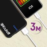 Кабель USB Lightning Krutoff Classic (3m) белый