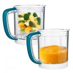 Блендер-пароварка Kitfort КТ-2305 бело-зеленый