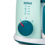 Блендер-пароварка Kitfort КТ-2305 бело-зеленый