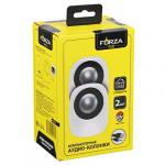 FORZA USB Аудио-колонки, 2 шт, 94х73мм, провод 3.5 мм. mini-Jack, регулятор громкости, пластик