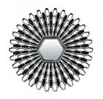 QWERTY Зеркало декоративное "Лимож", серебро, 25 см, размер зеркала 7*6.2 см  /24